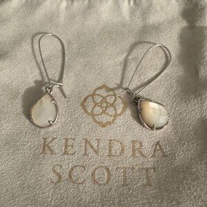 Kendra Scott | Dee Silver-Tone Ivory Teardrop Earrings